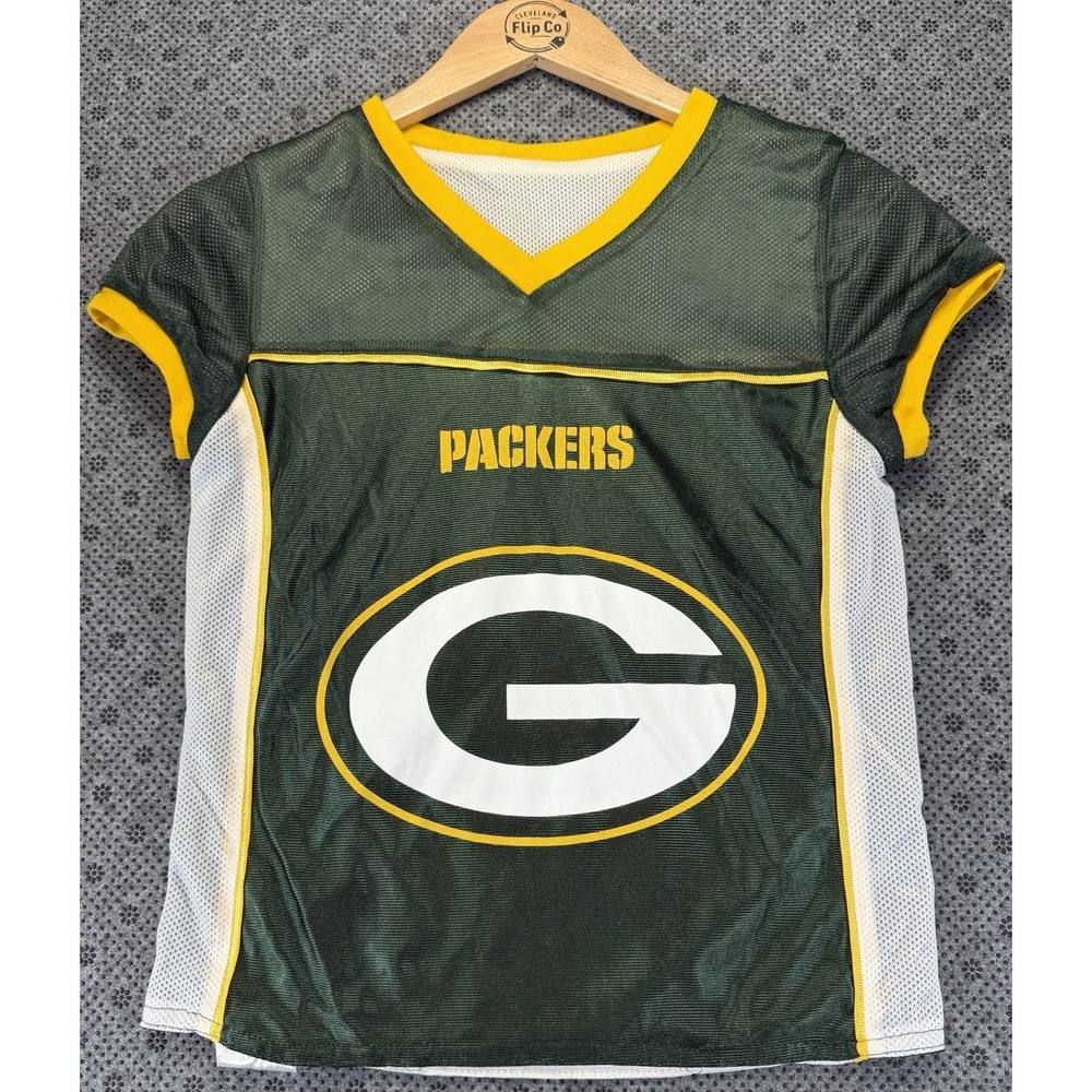 Green Bay Packers Youth Size Small NFL Flag Football Reversible Jersey
